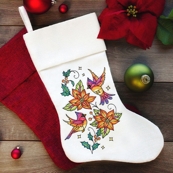 Color Theory Cardinals at Christmas