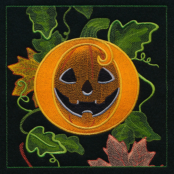 Halloween Boo Square - Jack o' Lantern