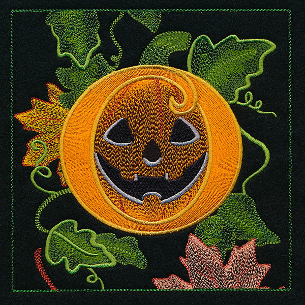 Halloween Boo Square - Jack o' Lantern