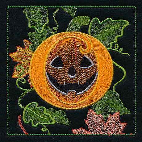Halloween Boo Square - Jack o' Lantern