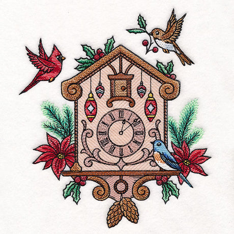 Christmas Gingerbread Clock & Birds