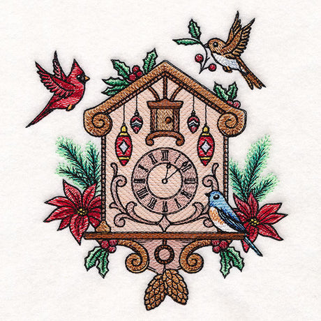 Christmas Gingerbread Clock & Birds