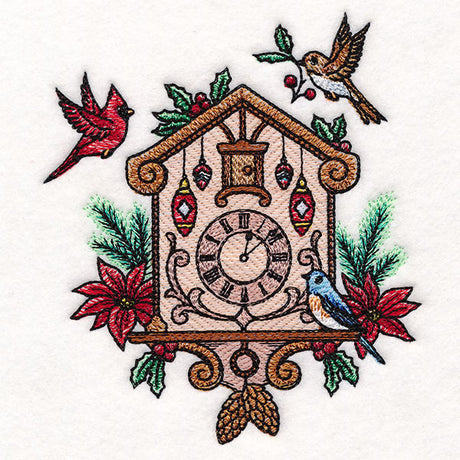 Christmas Gingerbread Clock & Birds