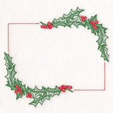 Christmas Quilt Labels - Holly & Berries Etching