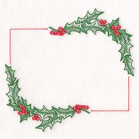 Christmas Quilt Labels - Holly & Berries Etching