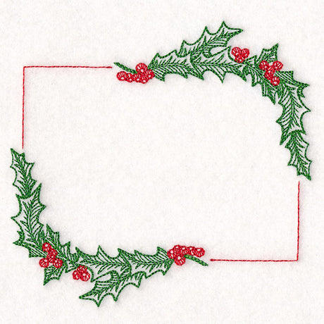 Christmas Quilt Labels - Holly & Berries Etching