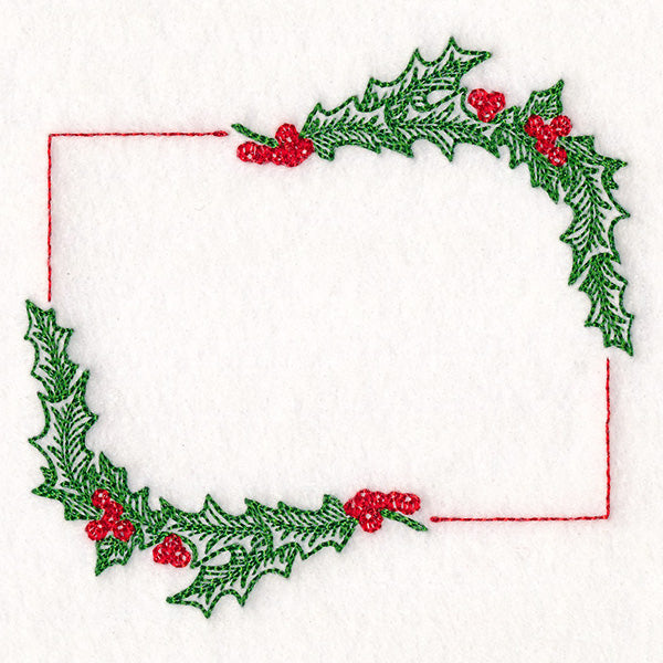 Christmas Quilt Labels - Holly & Berries Etching