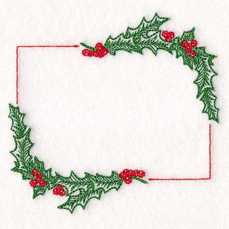 Christmas Quilt Labels - Holly & Berries Etching