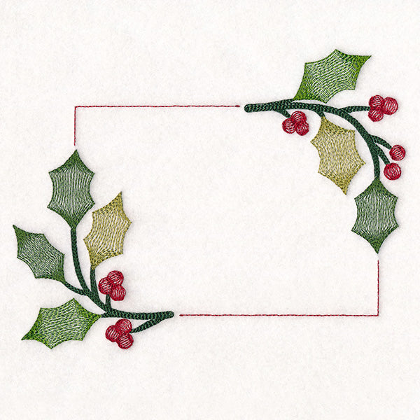 Christmas Quilt Labels - Holly & Berries – Embroidery Library