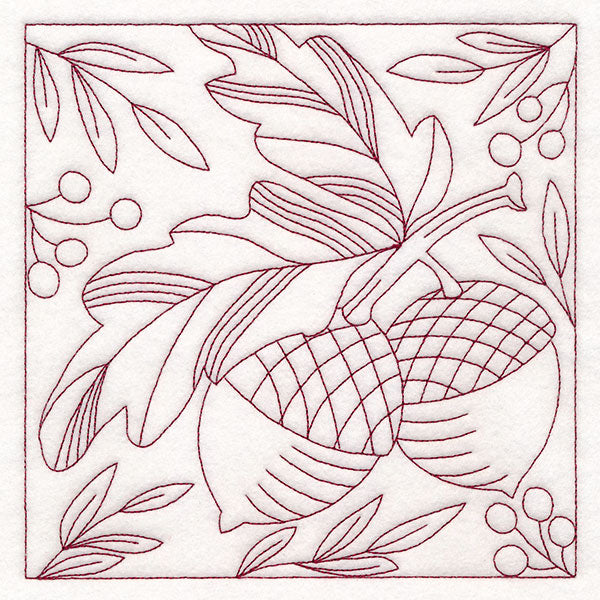Autumn Details Quilting - Acorns (Double Run)