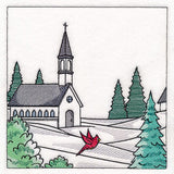 Horse Drawn Sleigh Christmas Scene Panel  2