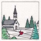 Horse Drawn Sleigh Christmas Scene Panel  2