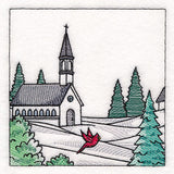 Horse Drawn Sleigh Christmas Scene Panel  2