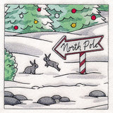 Horse Drawn Sleigh Christmas Scene Panel  4