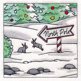 Horse Drawn Sleigh Christmas Scene Panel  4