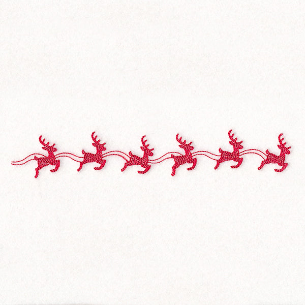 Delicate Christmas Border - Reindeer