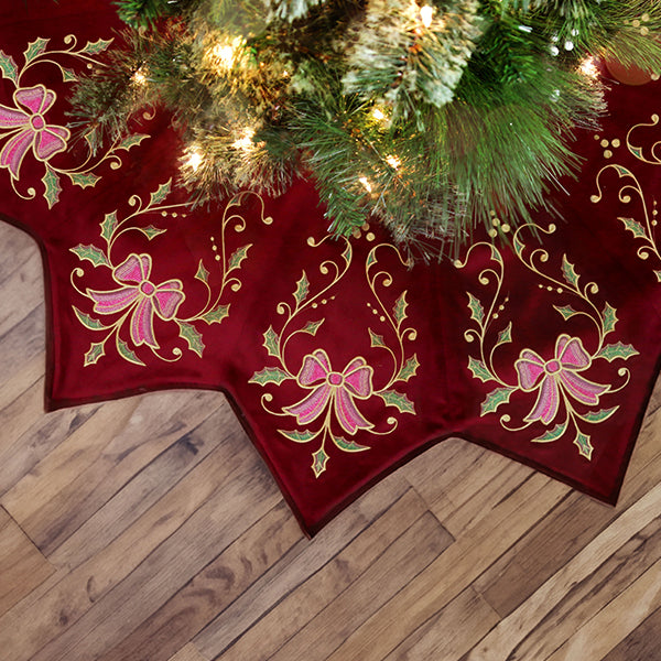 Christmas Tree Skirt Delights - Bow
