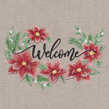 Welcome with Christmas Poinsettias