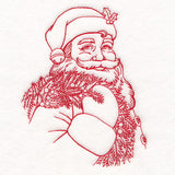 Classic Christmas Santa Etching