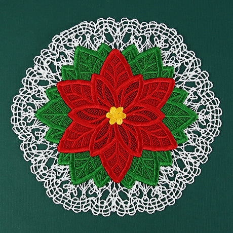 Poinsettia Doily (Battenburg Lace)