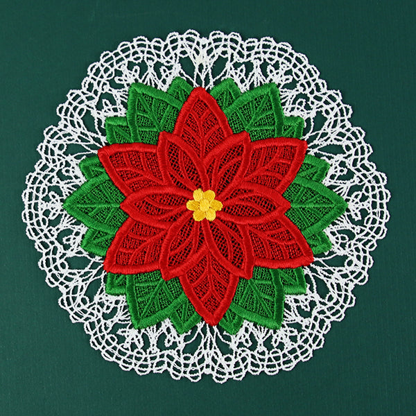 Poinsettia Doily (Battenburg Lace)
