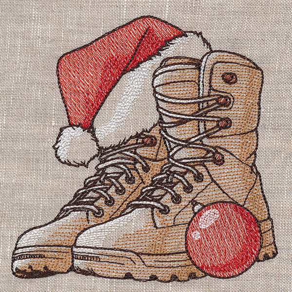 Christmas Combat Boots