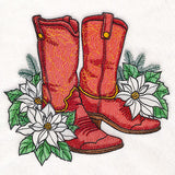 Christmas Poinsettia Cowboy Boots