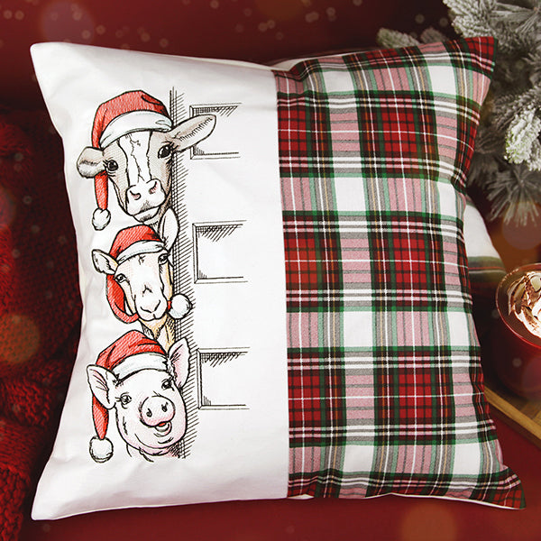 Peeking Christmas Farm Animal Stack