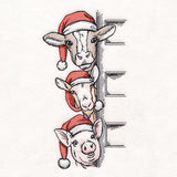 Peeking Christmas Farm Animal Stack