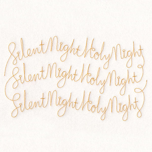 Holy Christmas Phrases - Silent Night Holy Night (Edge-to-Edge Quilting)