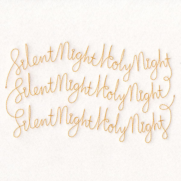 Holy Christmas Phrases - Silent Night Holy Night (Edge-to-Edge Quilting)