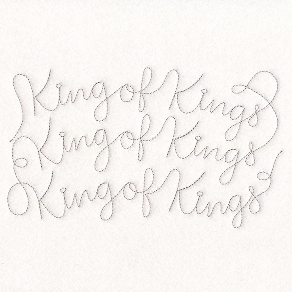 Holy Christmas Phrases - King of Kings (Edge-to-Edge Quilting)