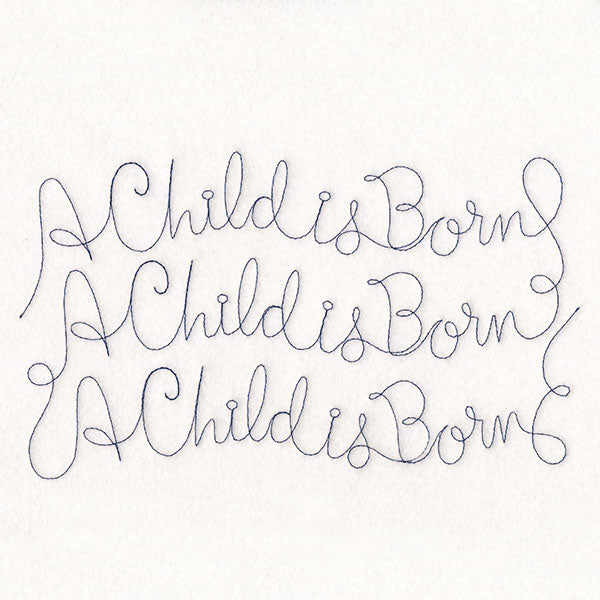 Holy Christmas Phrases - A Child is Born (Edge-to-Edge Quilting)