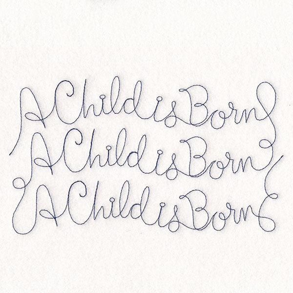 Holy Christmas Phrases - A Child is Born (Edge-to-Edge Quilting)