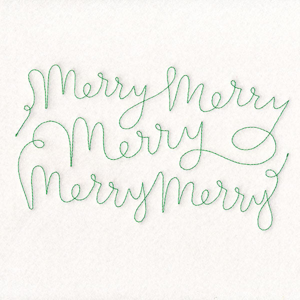 Christmas Sayings - Merry (Edge-to-Edge Quilting)