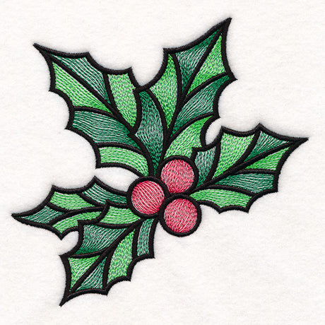 Stained Glass Christmas Accents - Holly & Berries