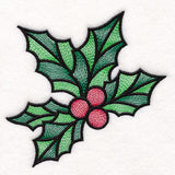 Stained Glass Christmas Accents - Holly & Berries