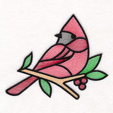 Stained Glass Christmas Accents - Cardinal