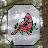 Stained Glass Christmas Accents - Cardinal