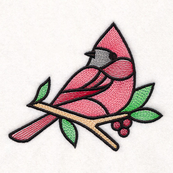 Stained Glass Christmas Accents - Cardinal
