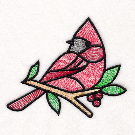 Stained Glass Christmas Accents - Cardinal