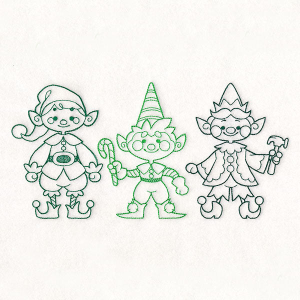 Storybook Christmas Characters -  Elves