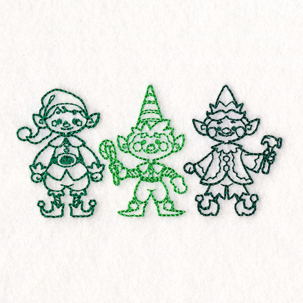 Storybook Christmas Characters -  Elves