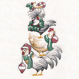 Christmas Chicken Stack Etching