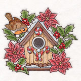 Christmas Gingerbread Birdhouse & Robin