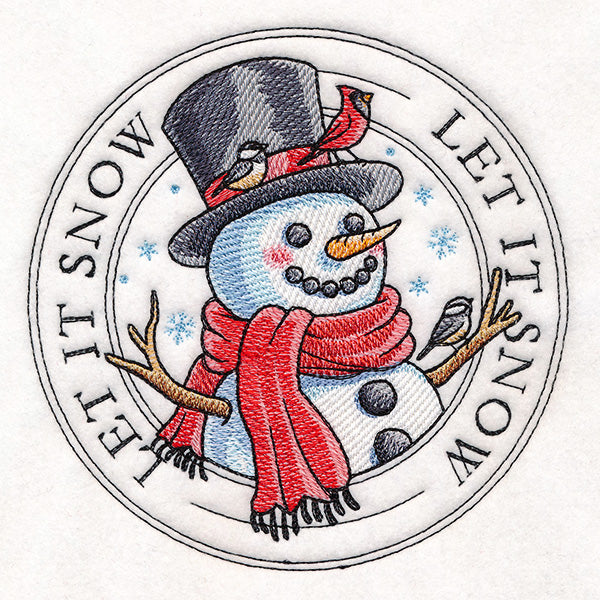 Let It Snow Snowman Stamp