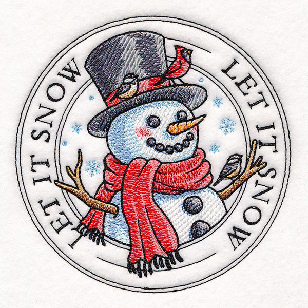 Let It Snow Snowman Stamp