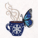 Winter Coffee Break Blue Morpho Butterfly