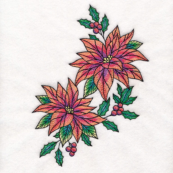 Color Theory Poinsettia Spray