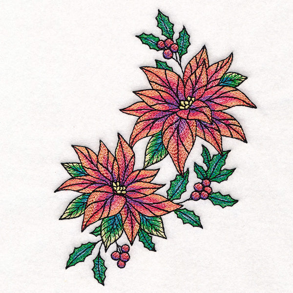 Color Theory Poinsettia Spray